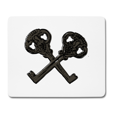 Einzug Mousepad - Antik Vintage Retro Wappen Schlüssel Design