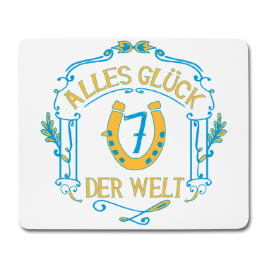 Einzug Mousepad - GLÜCKSBRINGER - Alles Glück der Welt | gelb-blau