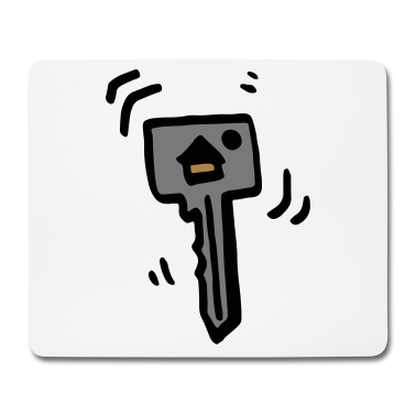 Einzug Mousepad - Hausschlüssel metallisch / house key metallic