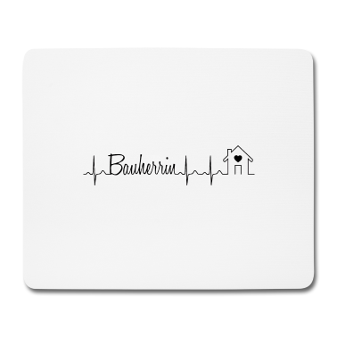 Einzug Mousepad - Bauherrin Hausbau Eigenheim Baustelle Haus Frau