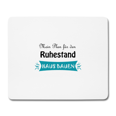 Einzug Mousepad - Hausbauen blau