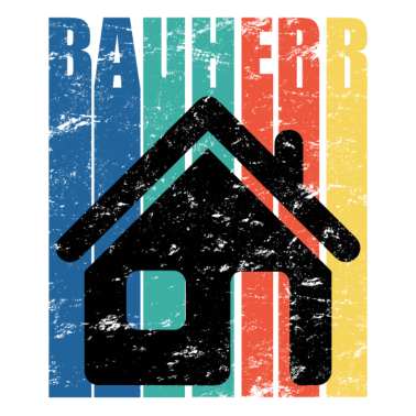 Motiv Bauherr Vintage Hausbau Geschenk Retro Eigenheim