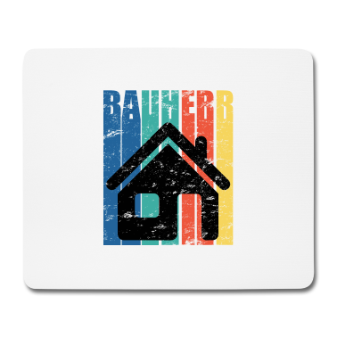 Einzug Mousepad - Bauherr Vintage Hausbau Geschenk Retro Eigenheim