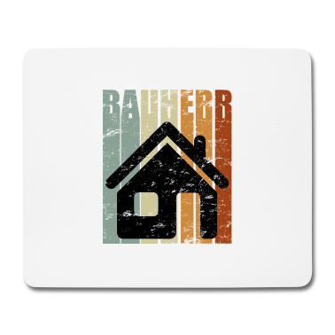 Einzug Mousepad - Vintage Hausbau Geschenk Bauherr Bauherrin Retro