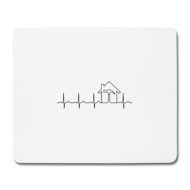 Einzug Mousepad - Bauherr Bauherrin Herzschlag Hausbau Baustelle