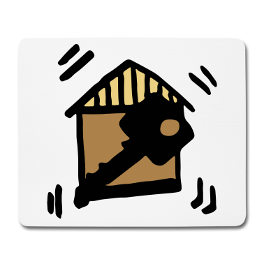 Einzug Mousepad - Hausbau Schlüssel / building a house - key - bau