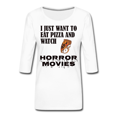 Kochen T-Shirt - I just want to eat pizza and watch horror movies