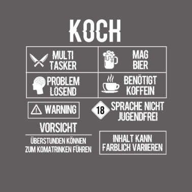 Motiv Koch Küche Köchin Kochen Küchenchef Beruf Geschenk