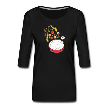 Kochen T-Shirt - Hawaiian Sushi Poke Bowl Seafood Anime Fisch Salat