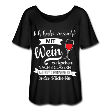 Kochen T-Shirt - Wein Kochen Küche | Lustiger Spruch Weintrinker