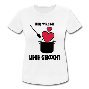 Kochen T-Shirt - Mit Liebe Kochen Spruch