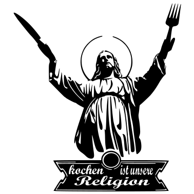 Motiv kochen ist unsere Religion