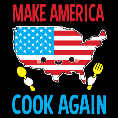 Motiv Lassen Sie Amerika wieder kochen, kochen Sie und Geschenke kochen,
