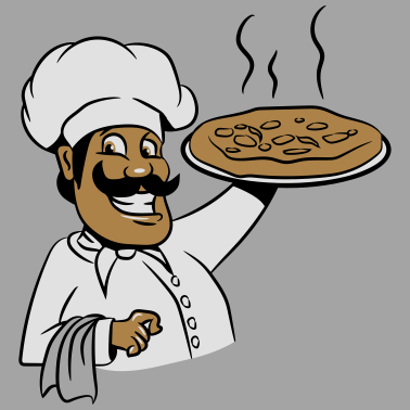 Motiv kochen koch pizza