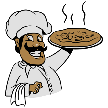 Motiv kochen koch pizza