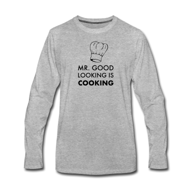 Kochen Langarmshirt - Mr good looking is cooking