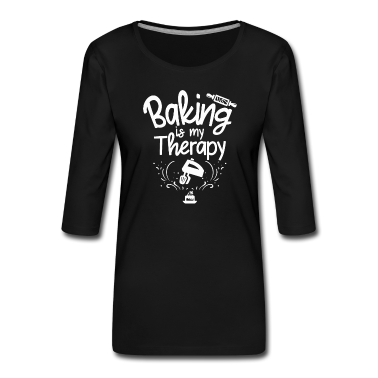 Kochen Langarmshirt - Baking Is My Therapy - Geschenk