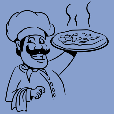 Motiv kochen koch pizza