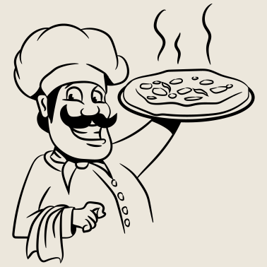 Motiv kochen koch pizza