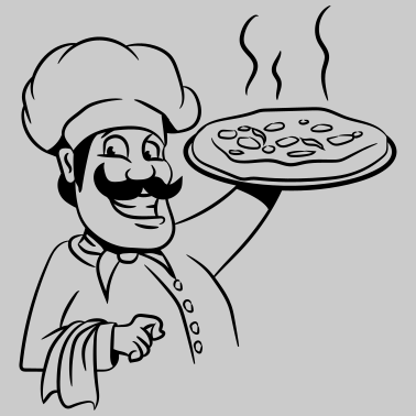 Motiv kochen koch pizza