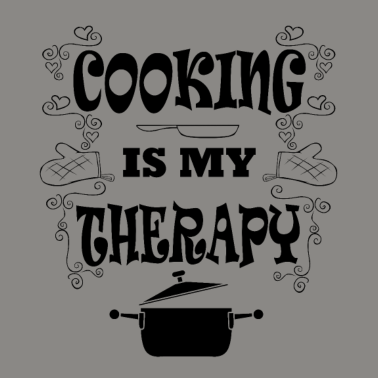 Motiv Kochen ist Therapie Ironisch Hobbykoch Küche