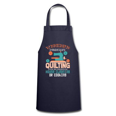Kochen Schürze - Wochenendvorhersage Quilting Nähen Lustige Quilter