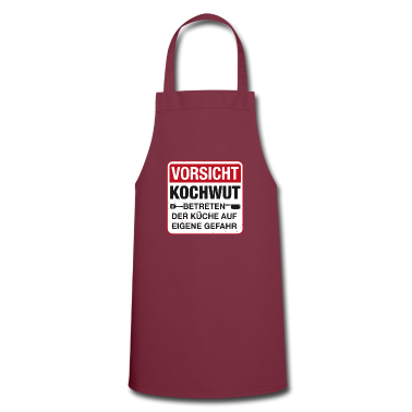 Kochen Schürze - Vorsicht Kochwut Geschenk für Koch und Köchin