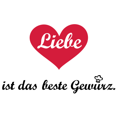 Motiv Leben und Kochen mit Liebe. Koch Köchin essen
