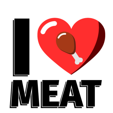 Motiv I Love Meat Hünchenkeule - Illustration