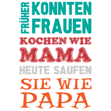 Motiv FRÜHER KONNTEN FRAUEN KOCHEN WIE MAMA.....