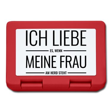 Kochen Brotdose - Ich liebe meine Frau Lustiger Spruch Herd Kochen