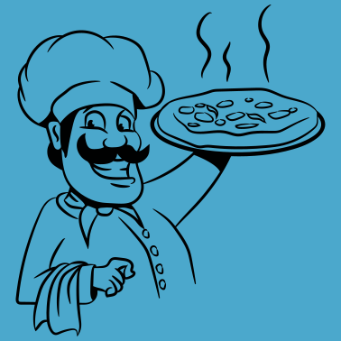 Motiv kochen koch pizza