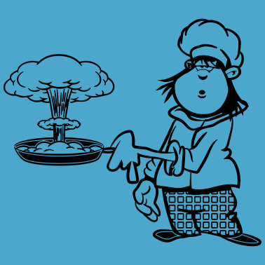 Motiv kochen koch witzig atompilz