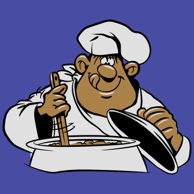 Motiv kochen koch comic witzig