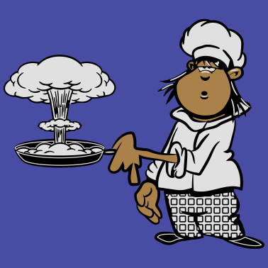 Motiv kochen koch witzig atompilz