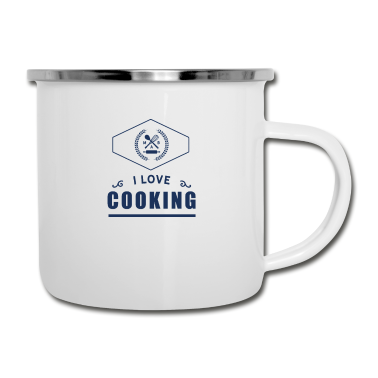 Kochen Emaille Tasse - Kochen Kochen Kochen Kochen