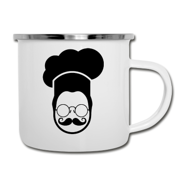 Kochen Emaille Tasse - Koch kochen backen