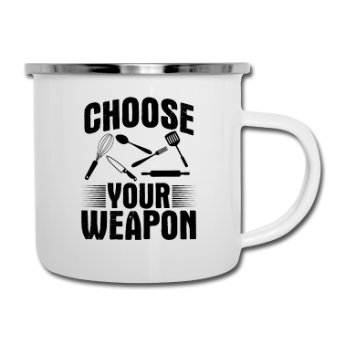 Kochen Emaille Tasse - kochen spruch koch