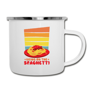 Kochen Emaille Tasse - italienisch Spaghetti Pasta Nudeln Lasagne