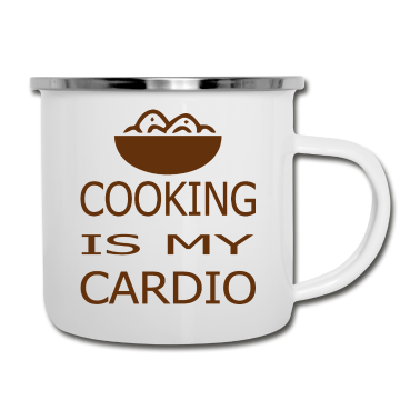 Kochen Emaille Tasse - Koch kochen backen