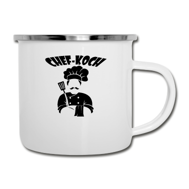 Kochen Emaille Tasse - Koch kochen backen
