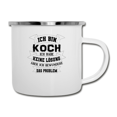 Kochen Emaille Tasse - Kochen Koch Geschenkidee