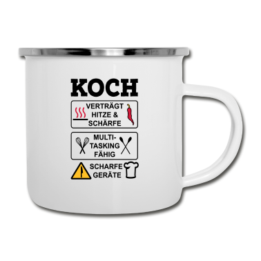 Kochen Emaille Tasse - Koch