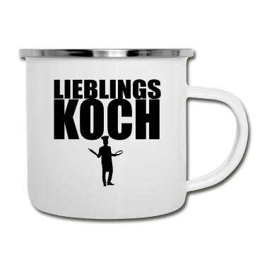 Kochen Emaille Tasse - Lieblings Koch - Lieblingskoch bester Koch kochen