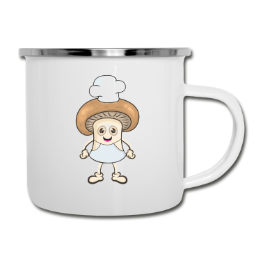 Kochen Emaille Tasse - Pilz Koch Kochen