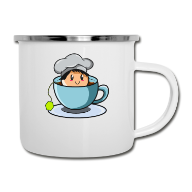Kochen Emaille Tasse - Tee Kochen Koch