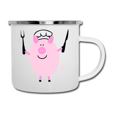 Kochen Emaille Tasse - Koch
