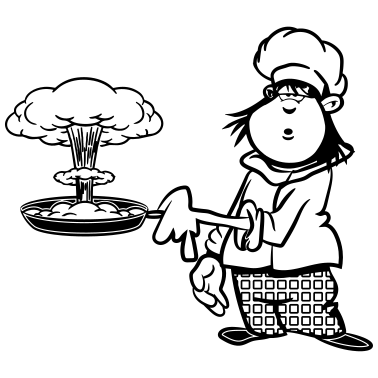 Motiv kochen koch witzig atompilz