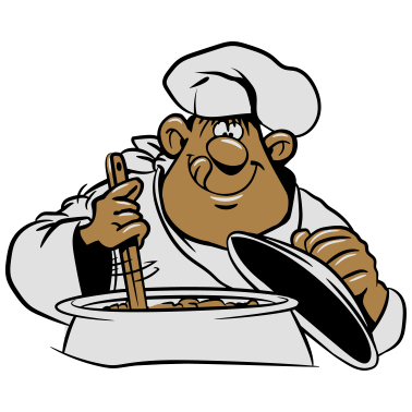 Motiv kochen koch comic witzig