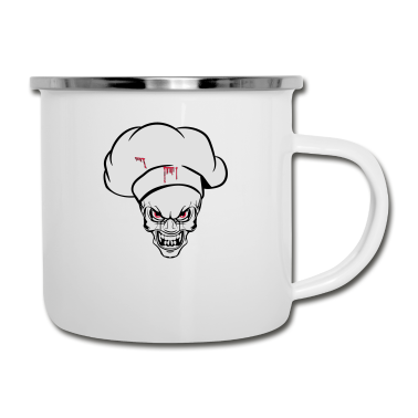 Kochen Emaille Tasse - kochen koch witzig horror
